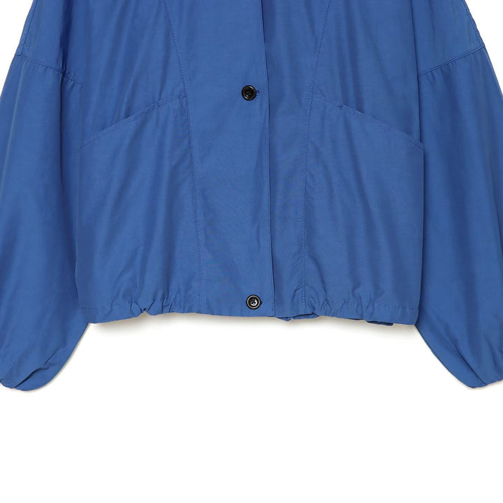 Women's Light Cropped Transitional Jacket with High Stand-Up Collar, Tailored Drawstring and Patch Pockets Amarae