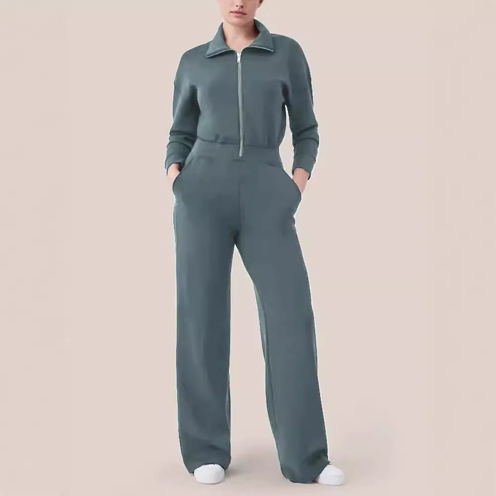 Lune London zip-up lounge jumpsuit for women
