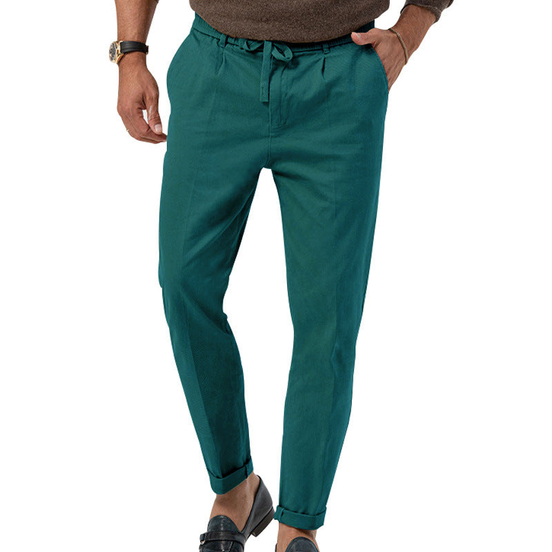 Casual chino pants for men with adjustable waist and elastic inserts Lune London