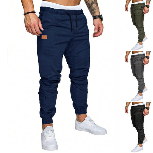 Casual men's jogging pants with elastic waistband and practical zipped pockets Amarae