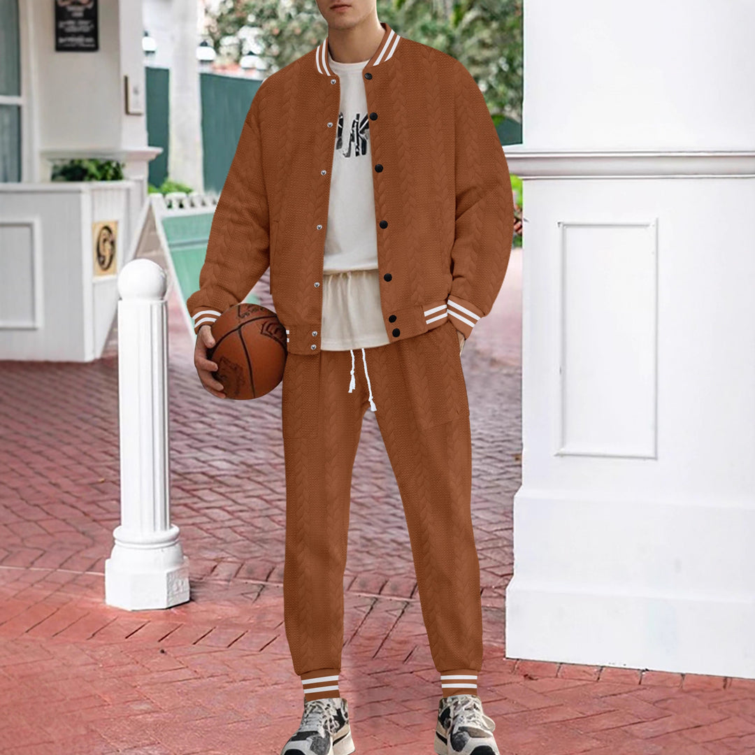 Casual knitted college jacket for men with a modern design and comfortable details Lune London