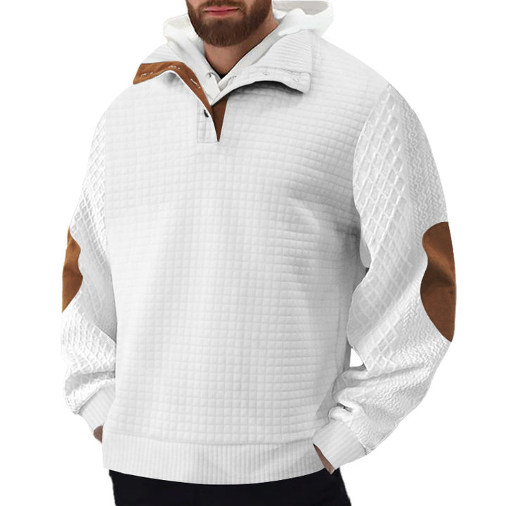 Men's sturdy fleece sweater with high collar and structured design Amarae