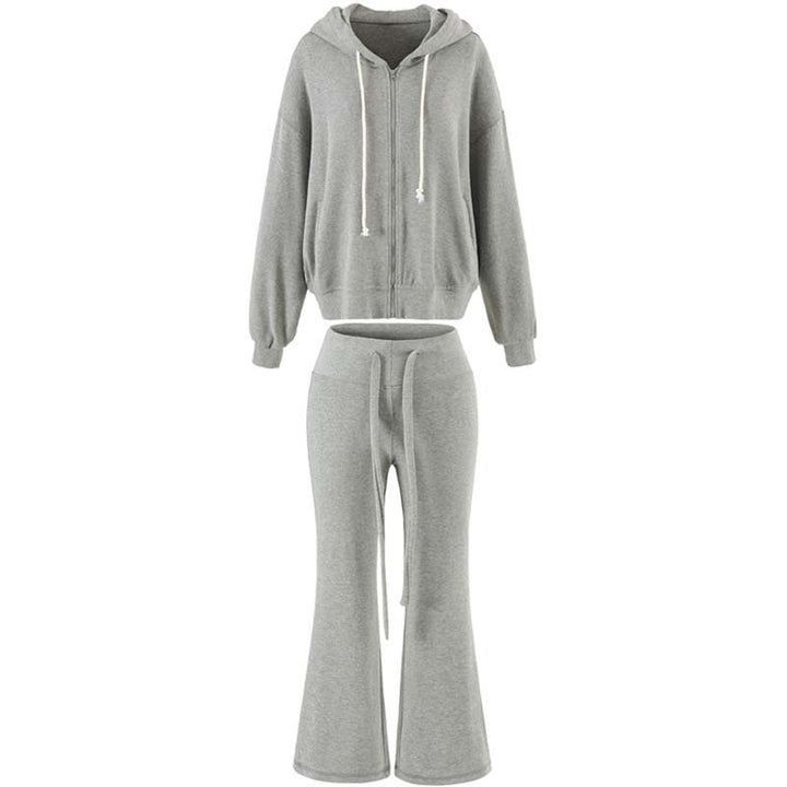 Women's Two-Piece Lounge Set with Zip Hoodie and Flared Jogging Pants Amarae
