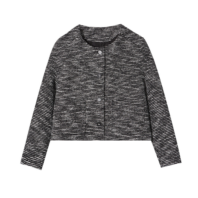 Women's elegant jacket with fine texture and button details Chic & Stil
