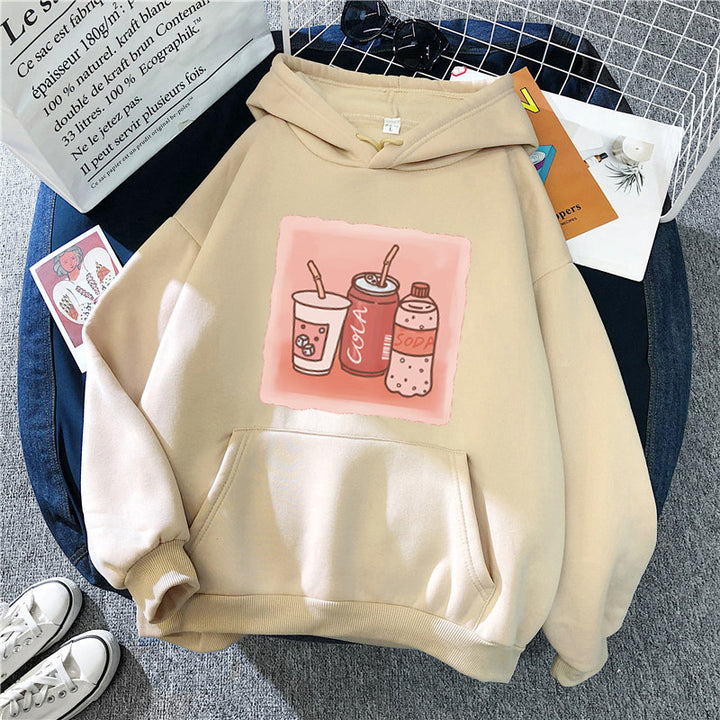 Women’s hoodie with inspiring drink motif Chic & Stil