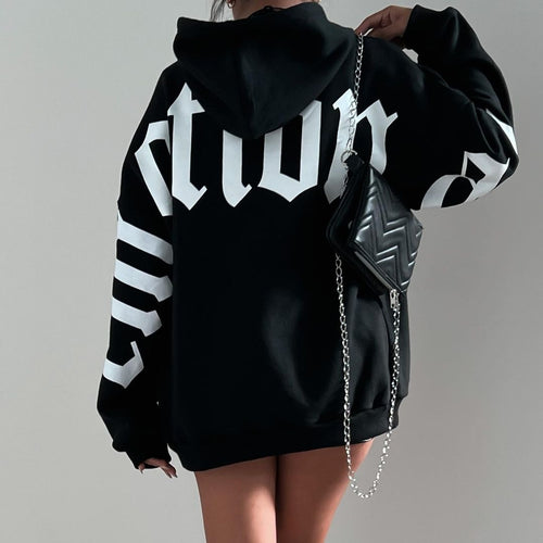 Oversized hoodie for women with graphic print Amarae
