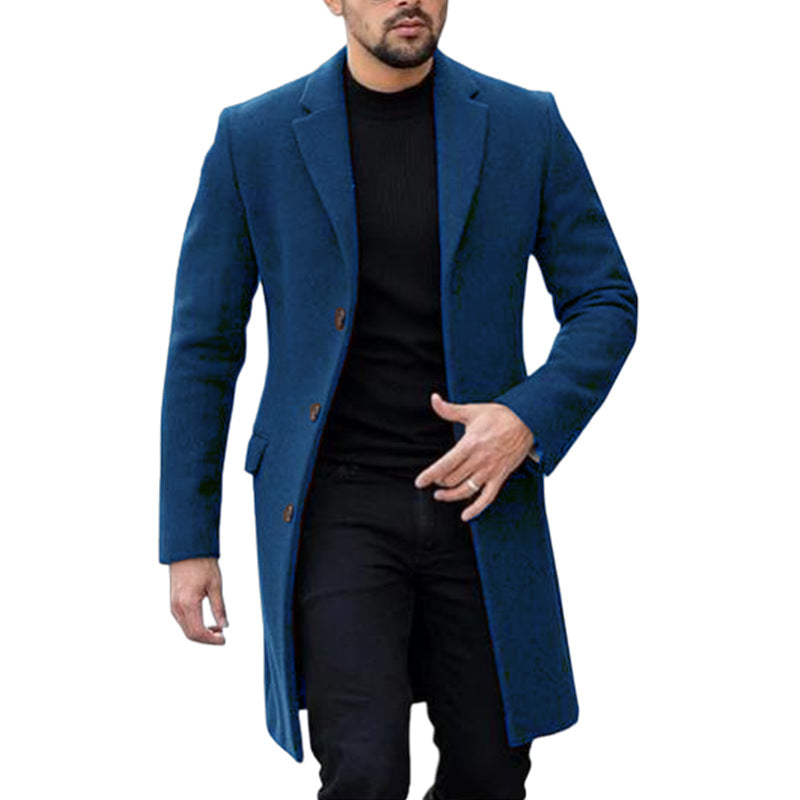 Men's Elegant Wool Coat with Modern Cut and Practical Pockets Lune London