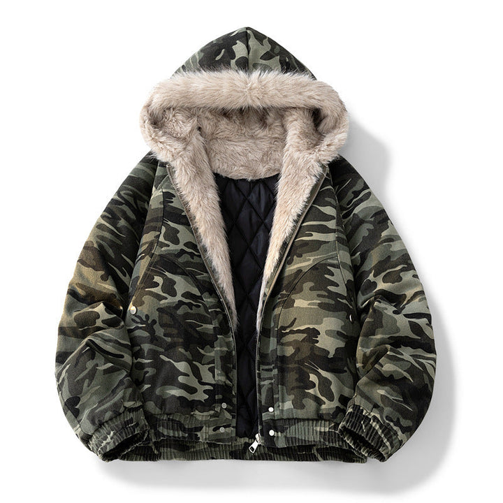 Lune London | Women's Camouflage Winter Jacket with Cozy Faux Fur Lining