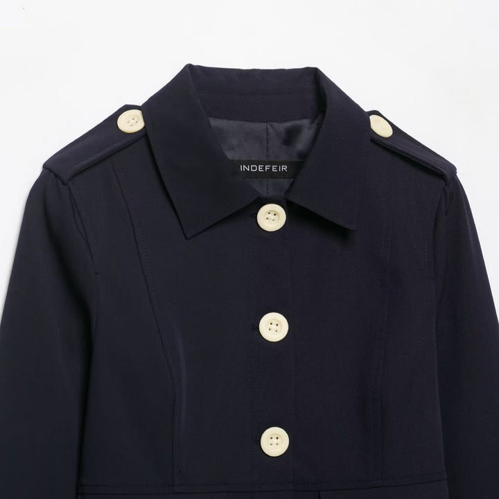 Women’s short jacket in field style with epaulettes, patch pockets and distinctive decorative buttons Amarae