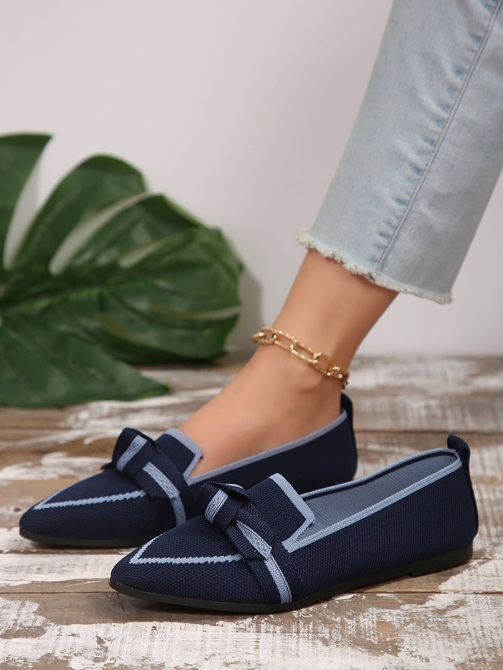 Women's Slip-On Moccasins with Elegant Knot Detail Lune London