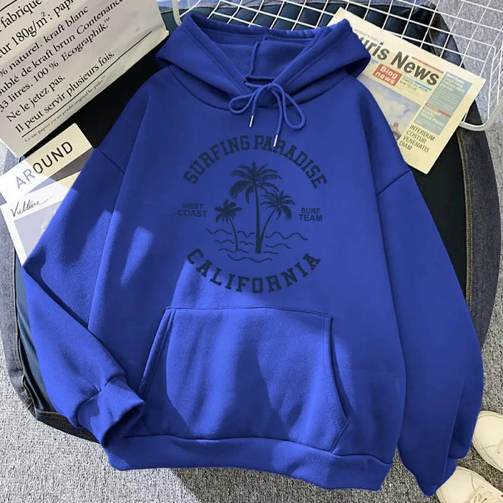 Women's hoodie with casual surf design and high-quality cotton blend Chic & Stil