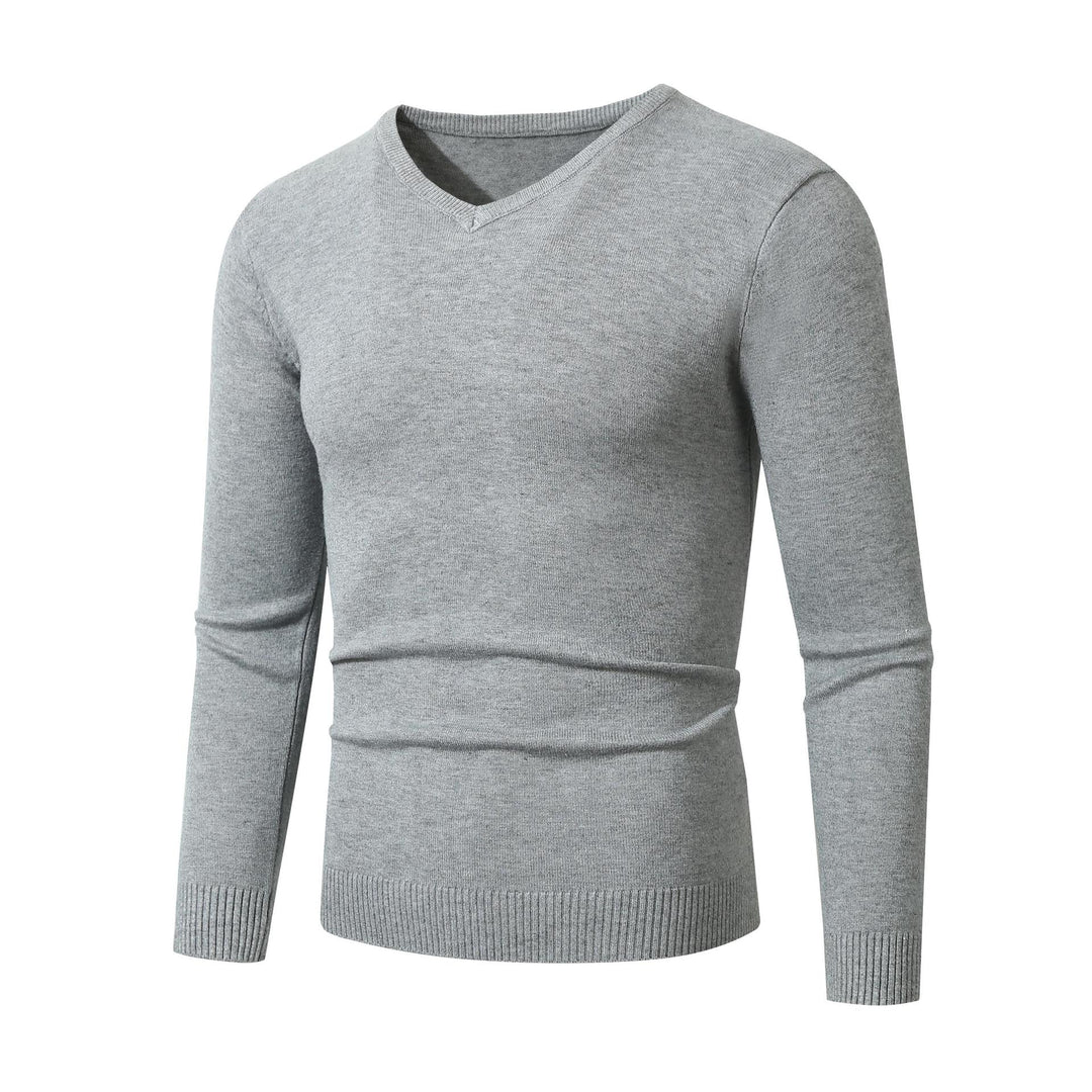 Elegant men's V-neck sweater made of high-quality fine knit Lune London