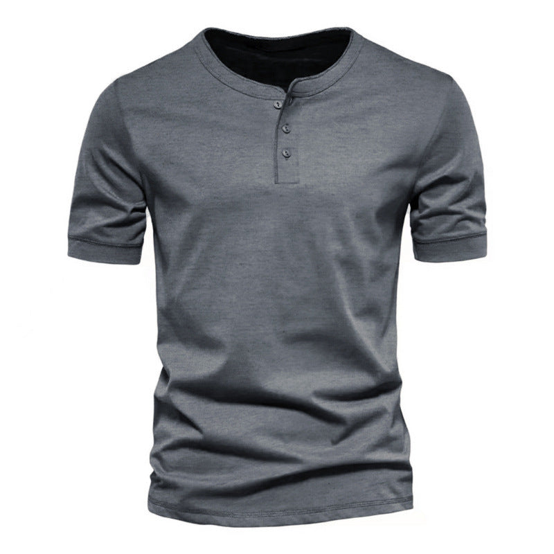 Men's short sleeve Henley shirt with a Chic and Stylish design