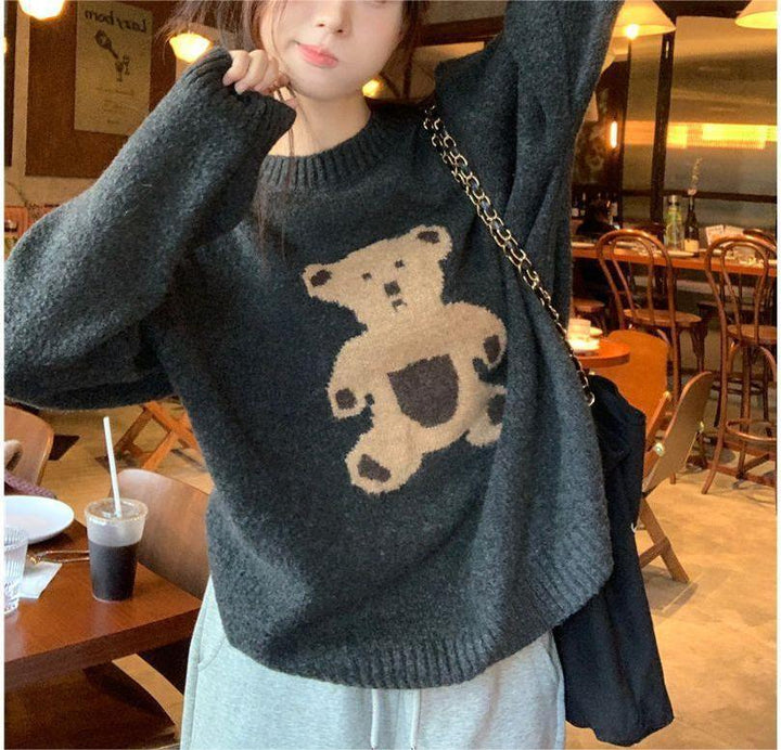 Pull en tricot pour femmes avec motif d'ours Chic & Stil