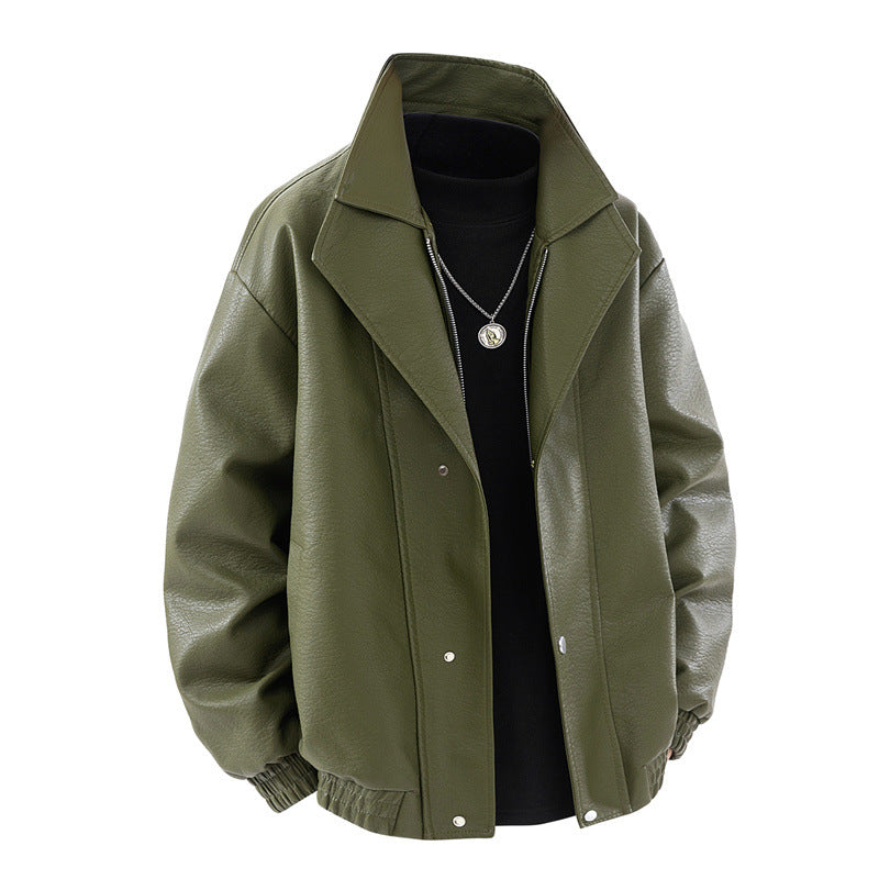 Casual synthetic leather jacket for men Lune London
