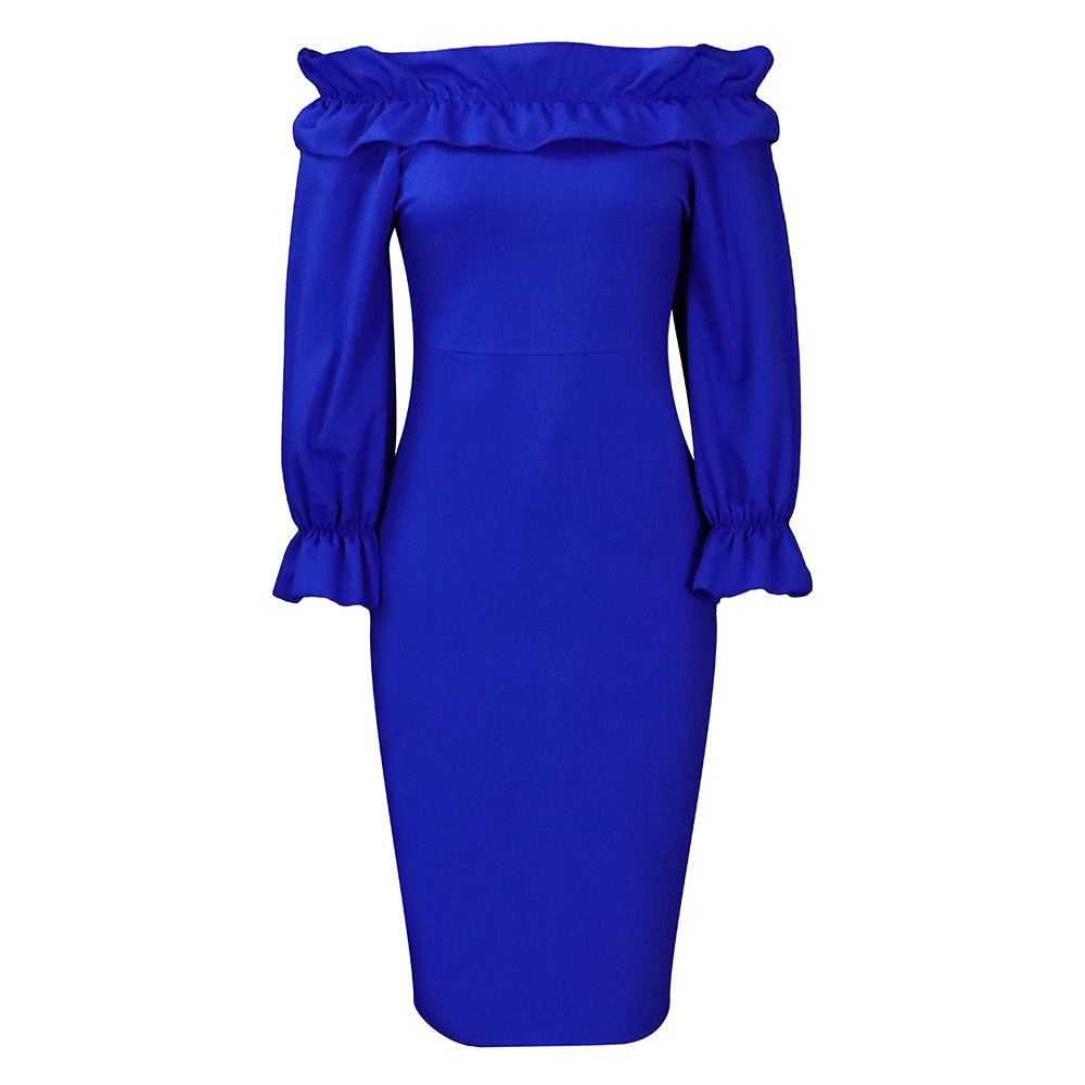 LadiesElegant maxi dress with ruffles Lune London