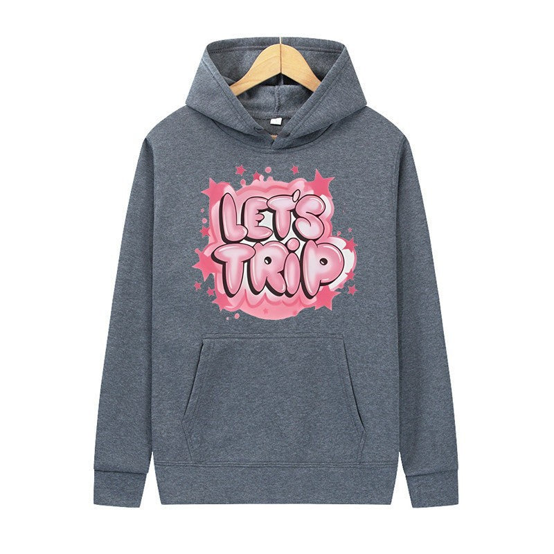 Women's hoodie with stylish graffiti print and comfortable fit Chic & Stil