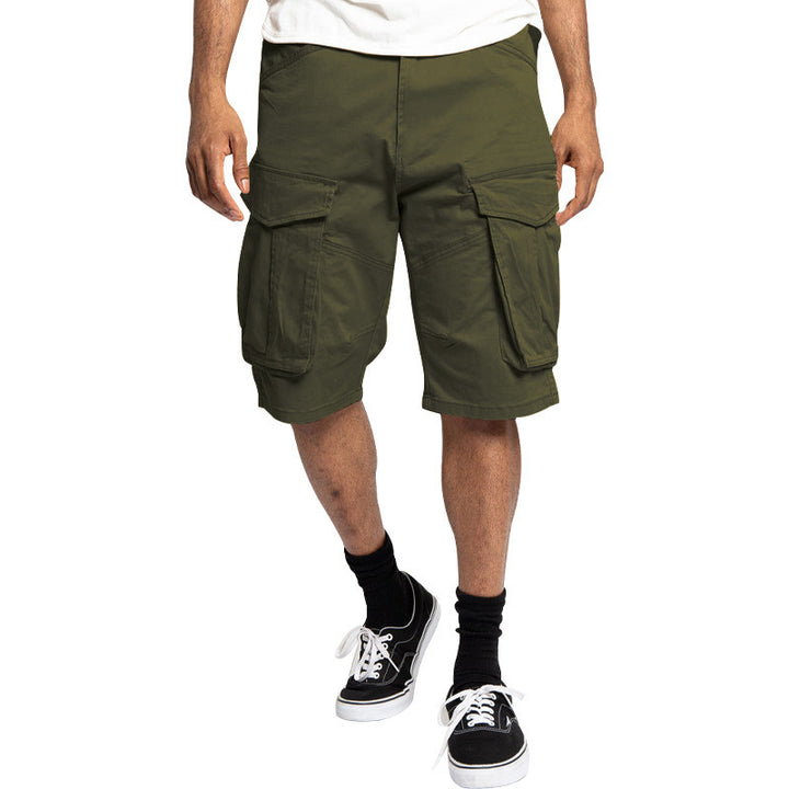 Shorts cargo pour hommes avec poches polyvalentes et taille élastique Lune London