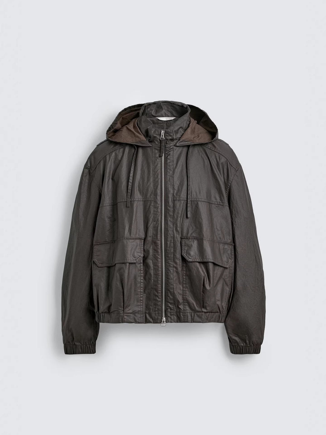 Men's Light Hooded Field Jacket with Drawstring and Flap Pockets Amarae