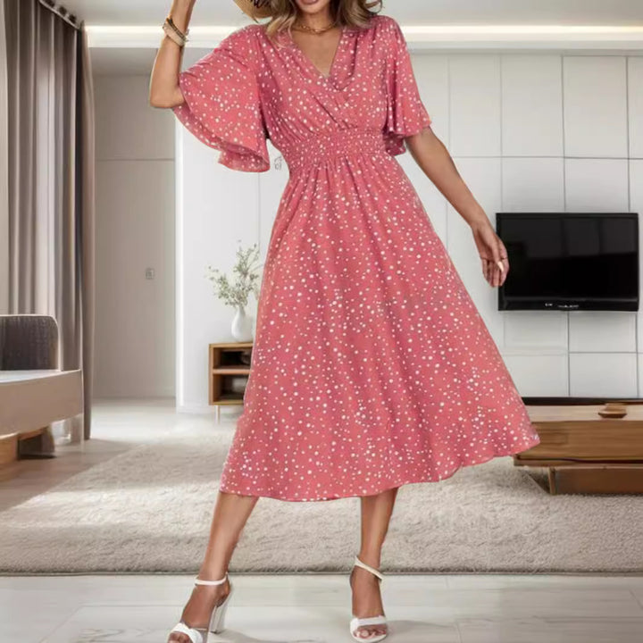 Elegant wrapped midi dress for women Lune London