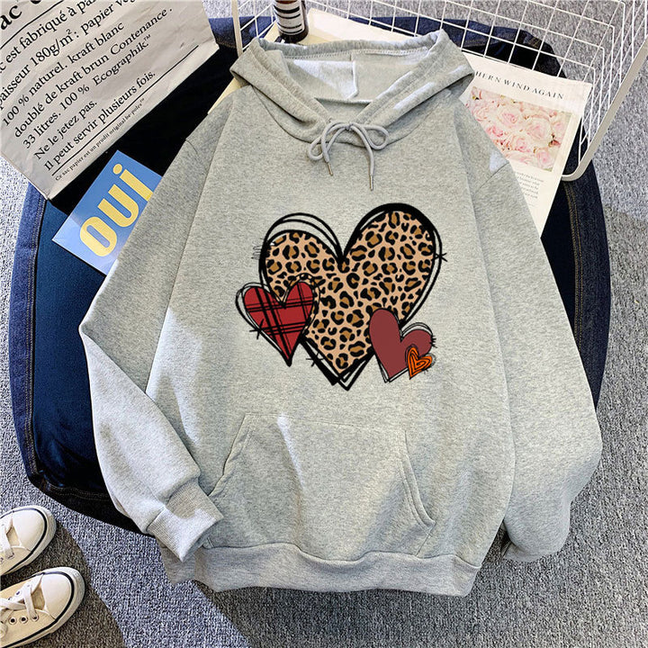 Ladies hoodie with playful heart pattern Chic & Stil
