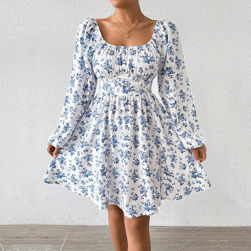 Robe d'été pour femmes avec accents floraux et manches longues Chic & Stil