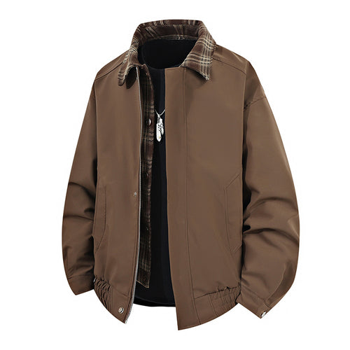 Casual transition jacket for men with high collar and elastic waist Amarae