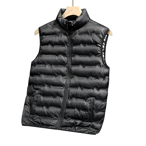 Men's thermo quilted vest with reflective inner lining and stand-up collar Amarae