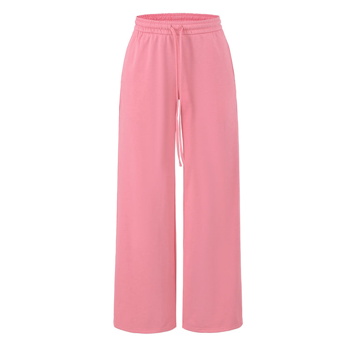 Women's Wide Lounge Pants with High Elastic Waistband and Drawstring Amarae