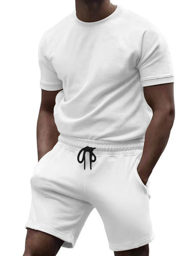 Casual sports set for men with high-quality crew neck and elastic waist Amarae