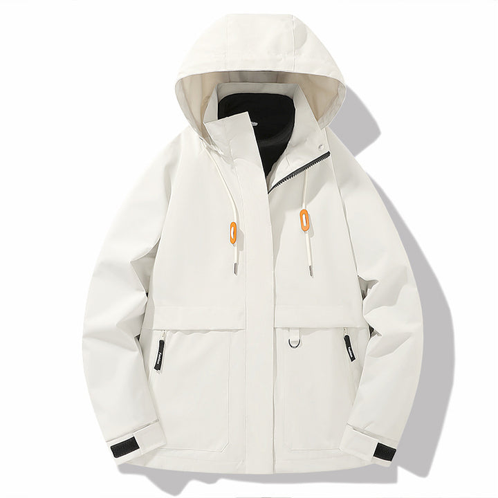 Men's waterproof outdoor jacket with adjustable hood and practical pockets Lune London