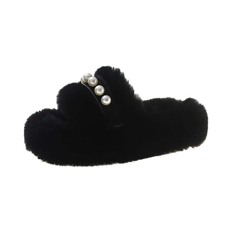 Ladies Soft Slippers with Elegant Pearl Accents Lune London