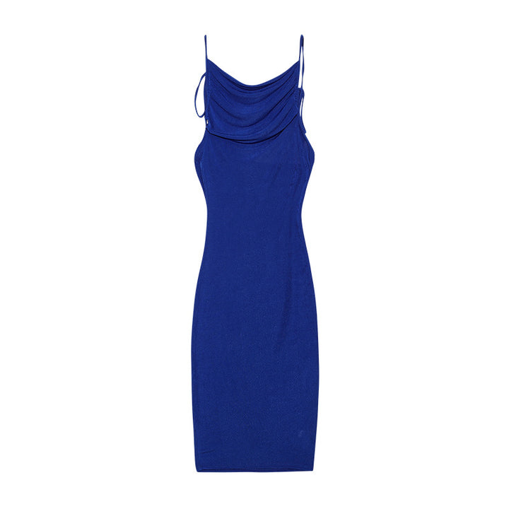 Fitted dress with ruffles for women with adjustable straps Lune London
