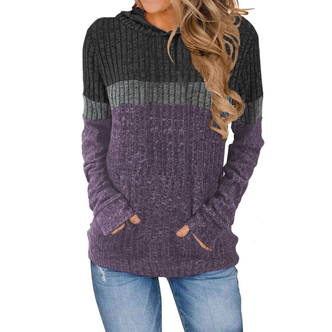 Women's hoodie with textured surface and practical pockets Lune London
