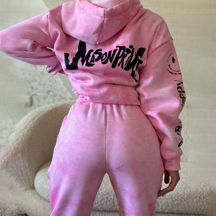 Women's hooded set with sporty accents and a casual fit Lune London