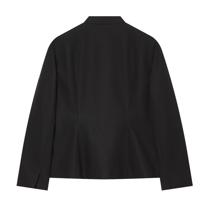 Women’s short jacket in Mandarin style with traditional cord buttons and narrow silhouette Amarae