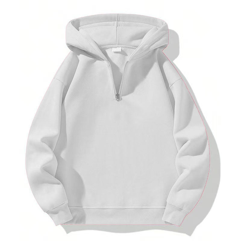 Women's hooded sweatshirt with short zipper and relaxed fit Lune London