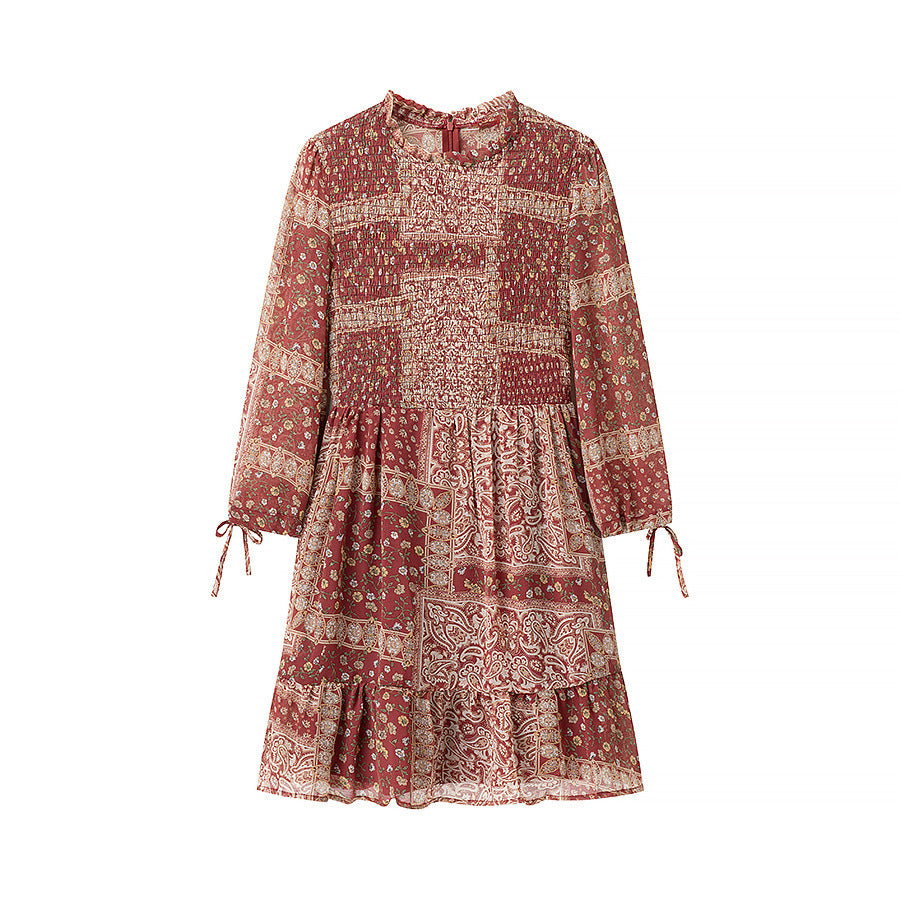 Robe patchwork pour femme avec jupe volumineuse Chic & Stil
