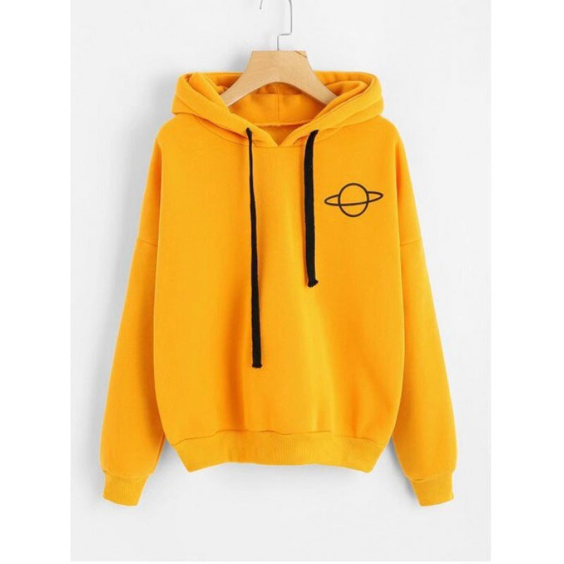 Ladies comfortable hoodie with planetary pattern Amarae