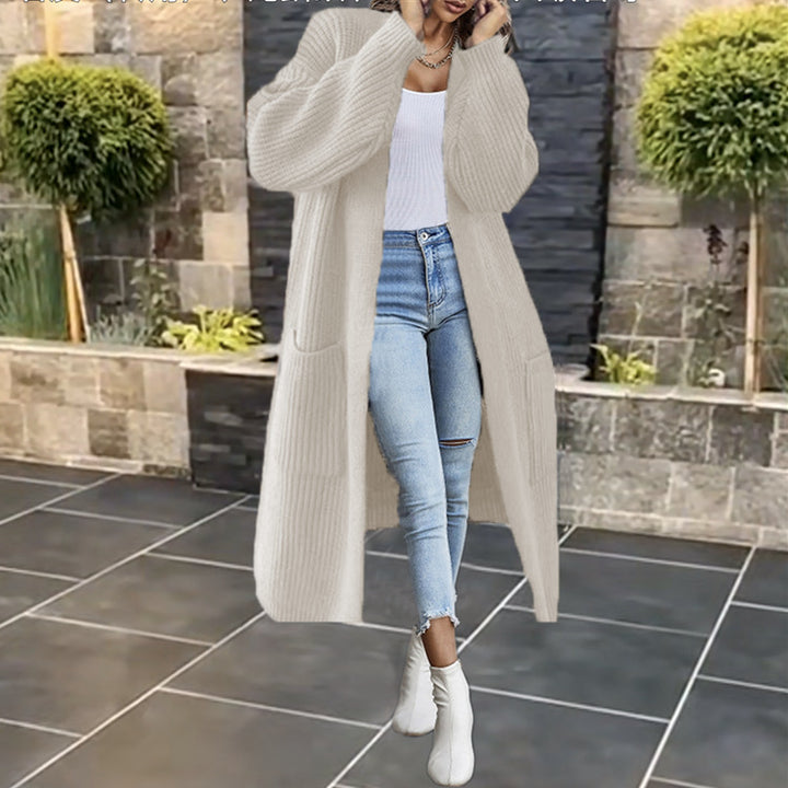 Women Elegant and Comfortable Knit Coat with Deep Pockets Lune London