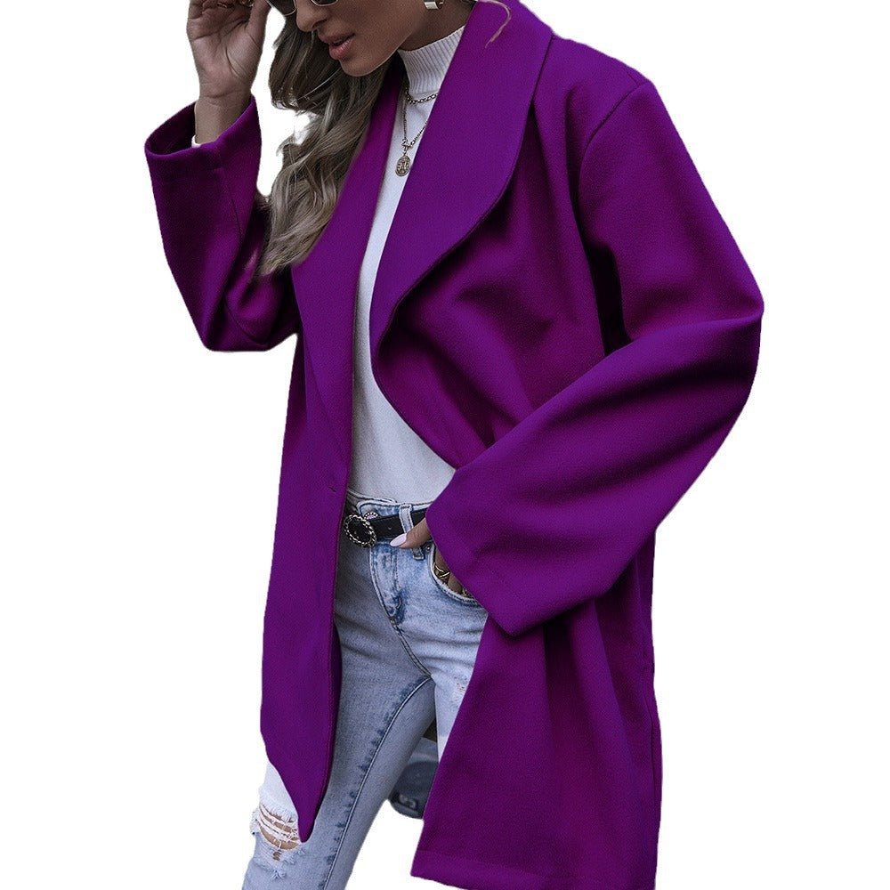 Ladies oversized trendy coat in soft material Amarae