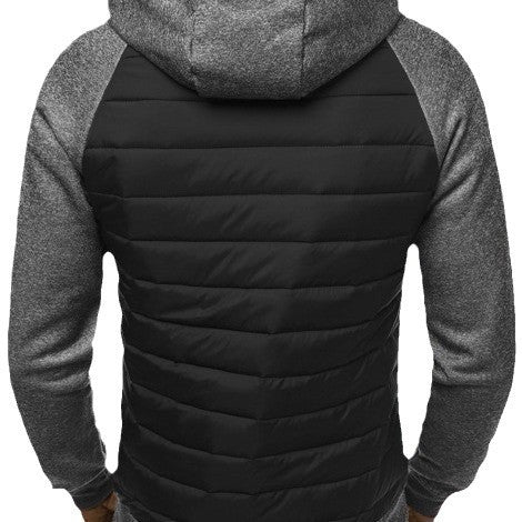 Sporty hoodie jacket for men with modern design elements and functional zippered pockets Lune London
