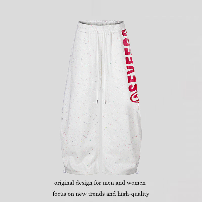 Women's Wide Culotte Sweatpants made of French Terry with high comfort waistband, drawstring, and adjustable hem.