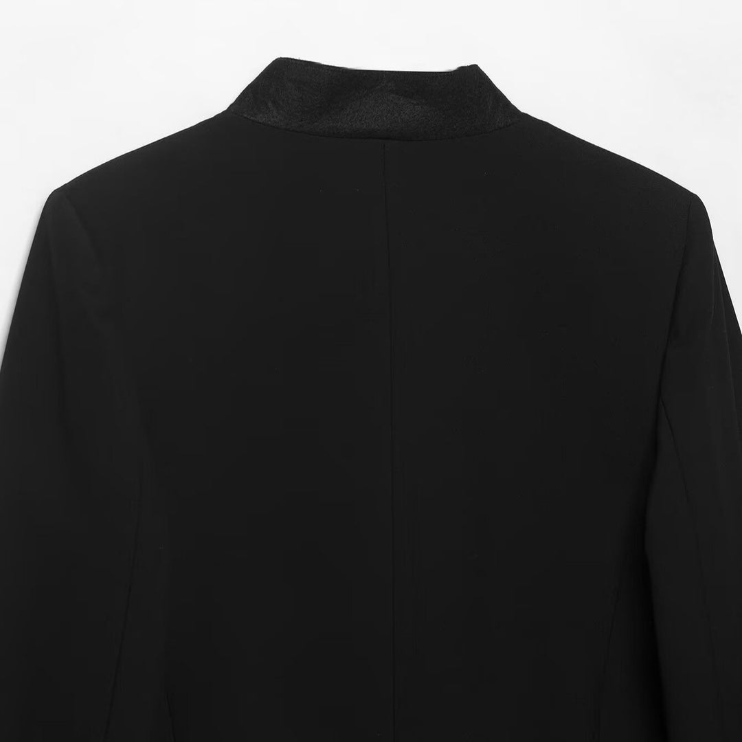 Women's cropped blazer with stand collar Amarae
