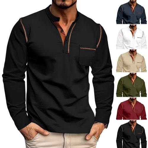 Casual long sleeve shirt for men with modern stylish details