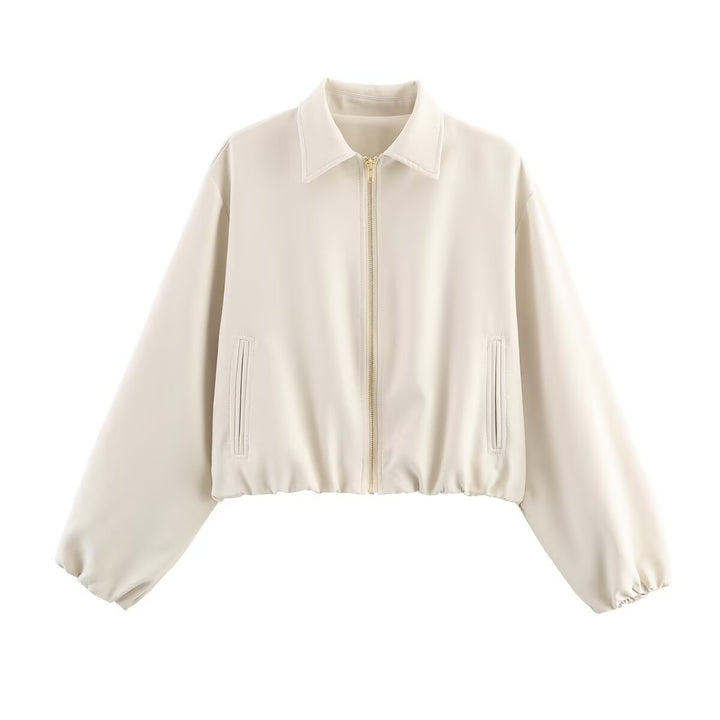 Casual short jacket for women with classic zip Lune London