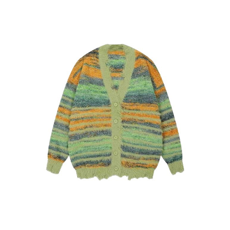 Women's knitted jacket with a colorful pattern and soft material Lune London