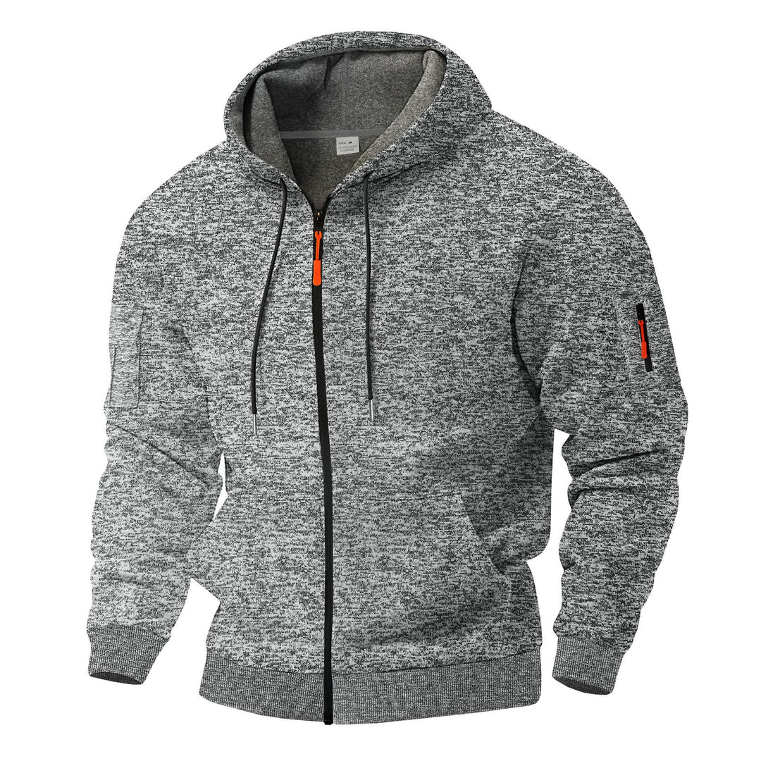 Sporty hoodie for men with breathable structure and contrast zipper details Lune London