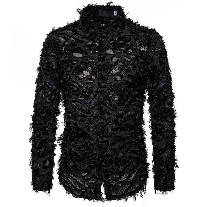 Fashionable men's shirt with textured design Lune London