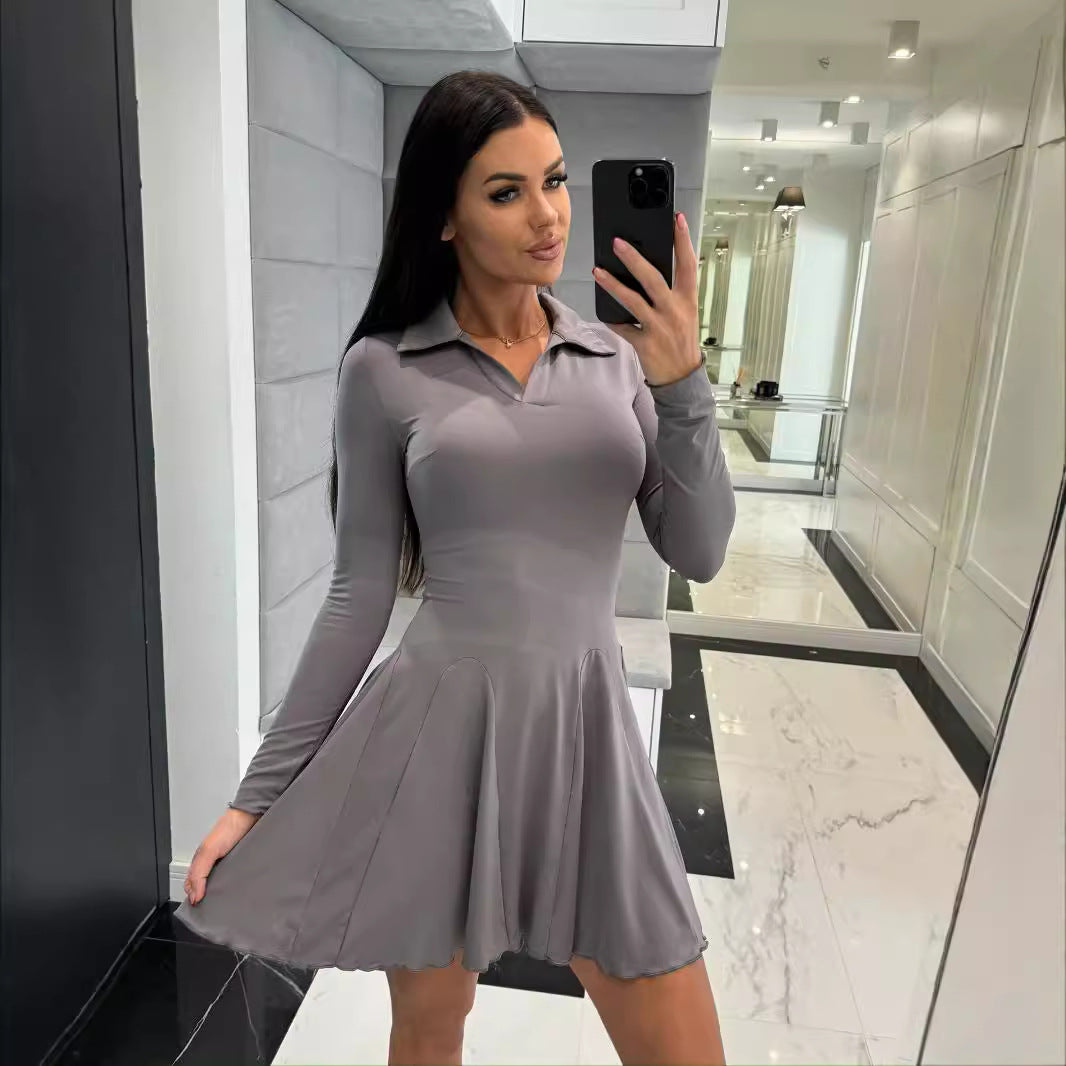 A-line flared polo dress Lune London for women